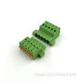 Spring type pluggable terminal block with fixed screw